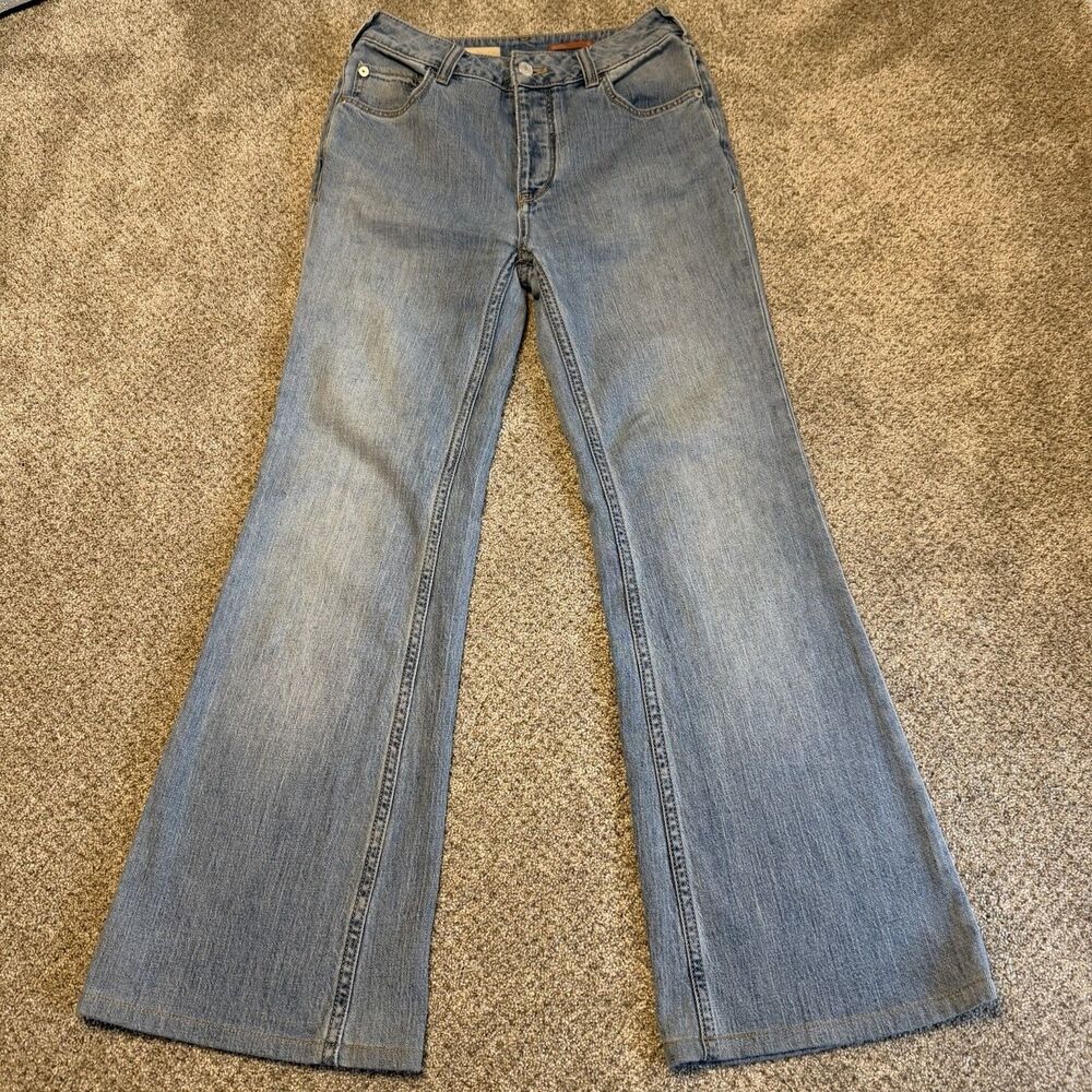 Pilcro Trouser Bootcut Jeans Women's Size 25 Anthropologie Button Fly Light Wash